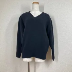 【グリーンレーベル】ニット　セーター　黒　ブラック　FFC ウール カシミヤ Vネック バックスリット  Y2K　フェアリーグランジ　森ガール