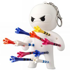 新品 [GreenCraft] ゴルフ ティーホルダー ニンジャ グッズ 小物 ラウンド ティー コンペ シリコン 便利 収納 携帯 アクセサリー 簡単装着 コンパクト