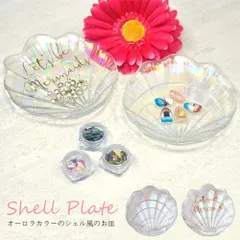 【送料無料】 パレット ネイル工房 ジェルネイル ネイル ネイル用品 ジェル ディッシュ オーロラ セルフネイル ネイル用 トレイ トレー プレート ディスプレイ アクセサリートレー ネイルパレット ジェルネイル用品  インスタ映え【オーロラのシェルのお皿】のサムネイル