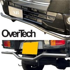 ★限定セット価格★【オーバーテック】フロントプロテクトバー＋リアプロテクトバーセット ハイゼットトラック /ジャンボ S500P/S510P ピクシストラック S500US510U サンバートラック S500J/S510J MC前期/後期対応  ※ツヤ無しBK