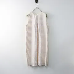【値下げ】セオリーリュクス theory luxe ボーダーノースリーブワンピース 038/ライトピンク アイボリー フレア ドレス【2400014396300】のサムネイル