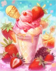 SENTO JONA(セントジョナ) ダイヤモンドアート アートパネル 四角いビーズ キット ビーズアート 手芸キット ダイヤモンドペインティング スクエア 30x40cm(11)