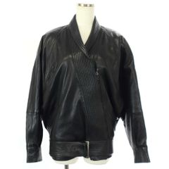 GIANNI VERSACE ジャンニ ヴェルサーチ 80's ビンテージ キモノレザージャケット ブラック 表記なしのサムネイル