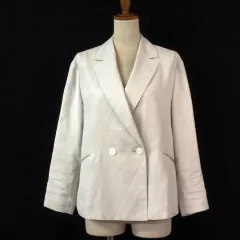 ボールジー BALLSEY トゥモローランド ライトカルゼ ダブルブレストジャケット 34 ベージュ