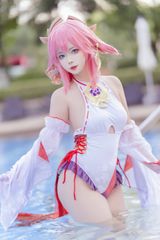 原神　八重神子　同人水着　コスプレ　衣装