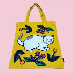 猫の刺繍トートバッグ  A4サイズ Kitten【松尾ミユキ】 Embroidery Tote bag Matsuo Miyukiのサムネイル
