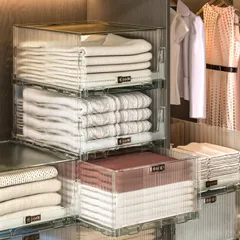 折り畳み ケース 収納 洋服収納 衣類収納 押し入れ 整理棚 積み重ね可能 プラケース タンス収納 大容量 クローゼット 省スペース キッチン クリアケース プラスチックケース 【服・下着・タオル収納】 押し入れ収納ケース カラーボックス おしゃれ 引き出し