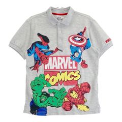 사이즈 : 4 JACK BUNNY 잭 버니 × MARVEL 반소매 폴로 셔츠 프린트 그레이 계 [240101518196] 골프웨어 남성 스트스트