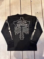 【L・XL】バンソン VANSON NVLT-2320 起毛プレーティングC/Nプルオーバー トレーナー スウェット ボーン トップス バイク バイカー メンズ