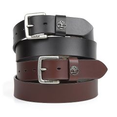メンズベルト Timberland ティンバーランド 極太38mm 本革 -GENUINE LEATHER-  メタルツリーロゴ レザーベルト  USA直輸入モデル 75637