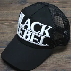 帽子 cap 男女兼用 BLACK REBEL ブラックレーベル 黒×ホワイト