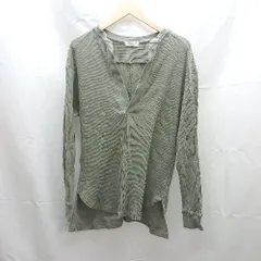 ◇ PAGEBOY ページボーイ Vネック リブ 長袖 カットソー サイズF グリーン レディース E  【1303290003331】