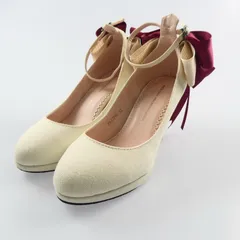 新品 完売 廃盤 MAYLA パンプス 24cm チーズケーク レース仕様 MAYLA - マイラ