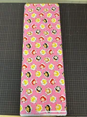 817 USA輸入生地　ディズニー　プリンセスピンク 約106-111cm×100cm