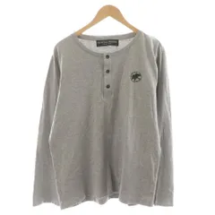 ハンティングワールド HUNTING WORLD Tシャツ カットソー 長袖 ヘンリーネック ロゴ刺繍 XL グレー 02TS01 /AN48 ■JSのサムネイル