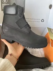 ほぼ未使用】Timberland ブラック ワークブーツ 25.5