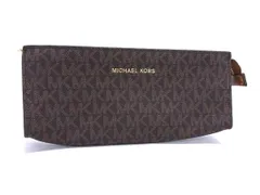 ■美品■ MICHAEL KORS マイケルコース レザー マルチケース マルチポーチ 小物入れ レディース メンズ ブラウン系 DJ7481