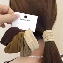 プチプラ ヘアゴム 柔らかい 伸びる シンプル ヘアアクセ 4色セット おしゃれ 髪ゴム 簡単 まとめ髪 普段使い