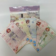 [신품] BANDAI 반다이 오등분의 신부 일러스트 보드 5장 세트 클리어 파일 1장 세트 일본제[k1069]