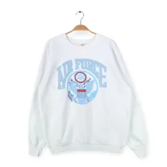 80s 90s U.S.エアーフォース USA製 ヴィンテージスウェット ラバープリント フルーツオブザルーム U.S.AIR FORCE XL CF0923