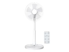 【新着商品】コイズミ 扇風機 ACモーター リモコン付き 風量3段階 首振り オン/オフタイマー付き ホワイト KLF-303A/W