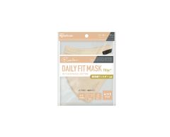 아이리스 오야마 입체 마스크 5장입 보통 사이즈 폭 약 12×높이 약 14 cm DAILY FIT MASK Filter+ 데일리 피트 필터 플러스 숨쉬기 쉬운 작은 얼굴 부드러운 이끈 실크 베이지×블랙 IRIS OHYAMA RN-H5SUE