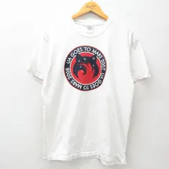 L/古着 半袖 ビンテージ Tシャツ メンズ 00s UA GOES TO MARS コットン クルーネック 白 ホワイト 25jun02 中古