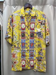【美品】サンサーフ　アロハシャツ　イエロー　XL  雑色店