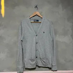 ポロ Ralph Lauren(ラルフローレン) ニット セーター カーディガン グレー バーガンディー