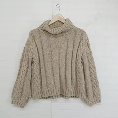 ◇ SENSE OF PLACE by URBAN RESEARCH タートルネック 長袖 ニット セーター サイズF ベージュ レディース E  【1303140018836】