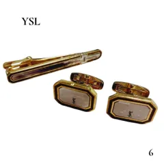 YSL イヴサンローラン カフス＆ネクタイピン ゴールド セット