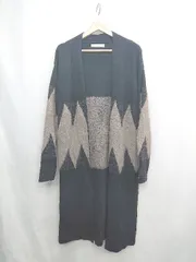 ◇ ⊇ Bou Jeloud ブージュルード 長袖 ロングカーディガン サイズF ブラック系 レディース E  【1503060012475】
