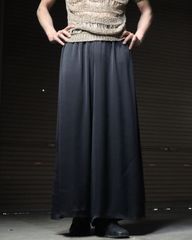 baggy silhouette satin toromi easy pants black バギー シルエット ワイド サテン とろみ イージーパンツ サイドスリット 黒 ブラック 90s 00s vintage