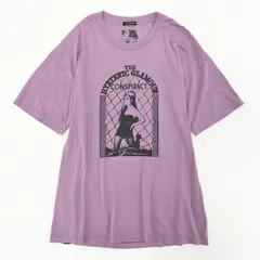 11i16 Hysterics ヒステリックス NIAGARA CONSPIRACY 半袖ワンピース ロゴプリント 日本製 チュニック丈 05191CO02 FREE パープル コットン レディースk02i