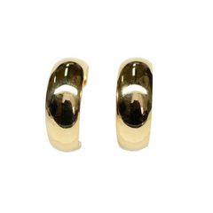 18金】ふっくら月甲型ピアス 10mm×5mm 小ぶりサイズ 厚みあり 新品 