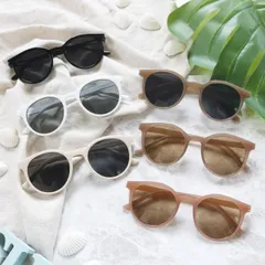 サングラス レディース メンズ ボストン 丸 ラウンド おしゃれ 丸メガネ 丸型 大きい 薄い色 韓国 メール便送料無料