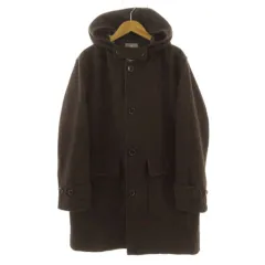 ナノユニバース nano universe ダッフルコート 中綿入り ウール混 混合メルトン 起毛 ブラウン 茶 S