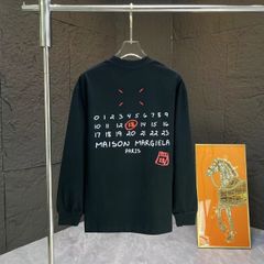 新品未使用  マルタンマルジェラ Maison Martin Margiela MM6 Tシャツ カットソー ロングスリーブ  ブラック 長袖 男女兼用