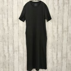 【 MUJI ／ 無印良品 】ムジルシリョウヒン 半袖 カットソー Tシャツワンピース 無地 ブラック M
