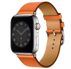 Apple Watch レザーバンド オレンジ 橙 38mm 40mm 41mm
