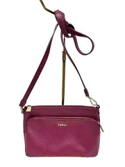 【中古】FURLA フルラ バッグ ショルダーバッグ レディース レザー パープル系＿s02＿セルモアから出品＿s-0124-r02