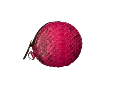 【GUODI】 コインケース ポーチ 手提げストラップ付き パイソン 本革 レディース メンズ TK-20PT149イビザピンク ヘビ革 へび革 蛇革 小銭入れ ストラップ 付き ユニセックス 男女兼用