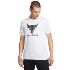 【送料無料】 アンダーアーマー メンズ Tシャツ トップス Men's Under Armour Project Rock Payoff Graphic Short Sleeve Tee White