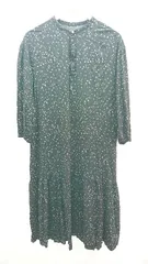 ◇ ROPEPICNIC ロペピクニック ドット柄 シャツ素材 ロング丈 ワンピース サイズ38 ブラック レディース E  【1304210012013】