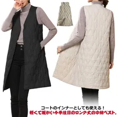 ロングベスト レディース 中綿ベスト ダウン風ベスト Vネック 中綿 キルティングベスト キルトベスト 秋冬 軽量 薄手 防寒 保温 あたっか 暖かい フェイクダウン インナーベスト ライトアウター  gZwe919