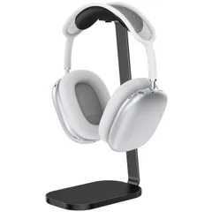 VICHYIE ヘッドホン スタンド、AirPods Max用ヘッドフォンスタンド、アルミ合金サポートバーと安定した滑り止めスタンド、ほとんどのヘッドフォンに対応するヘッドホン 置き台 - ブラック