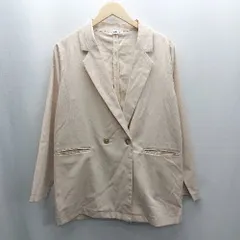 ◇ ⊇ WEGO ウィゴー 長袖 テーラードジャケット サイズM ベージュ系 レディース E  【1412260005050】