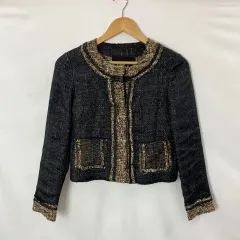 【美品✨️】Dolce&Gabbana ツイードテーラードジャケット ブラック系 2025年最新】D&G ／ Dolce＆Gabbana レディース テーラード