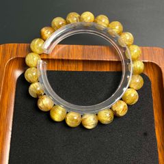純-jun-出品⭐︎ゴールド タイチンルチル ブレスレット ⭐︎天然石 ゴールドタイチンルチル ブレスレット 13.5㎜ SA++ | 天然石