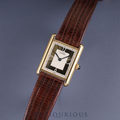 カルティエ マストタンク LM 500本限定 1615 クォーツ Cal.90 SV925 革